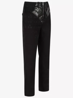 Pantalon en fibre de polyester vintage noir vintage costumes rétro pour homme