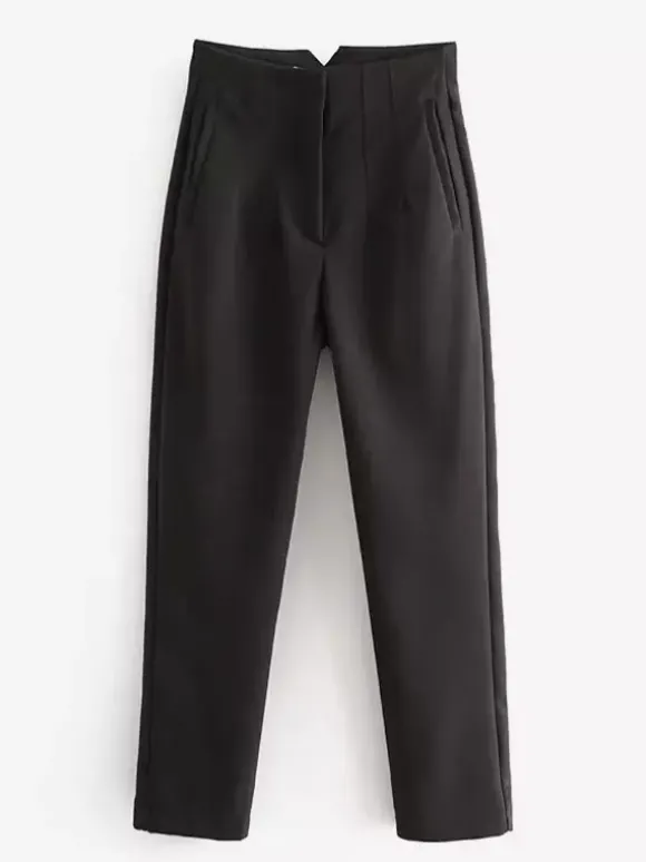 Pantalon kaki taille haute
