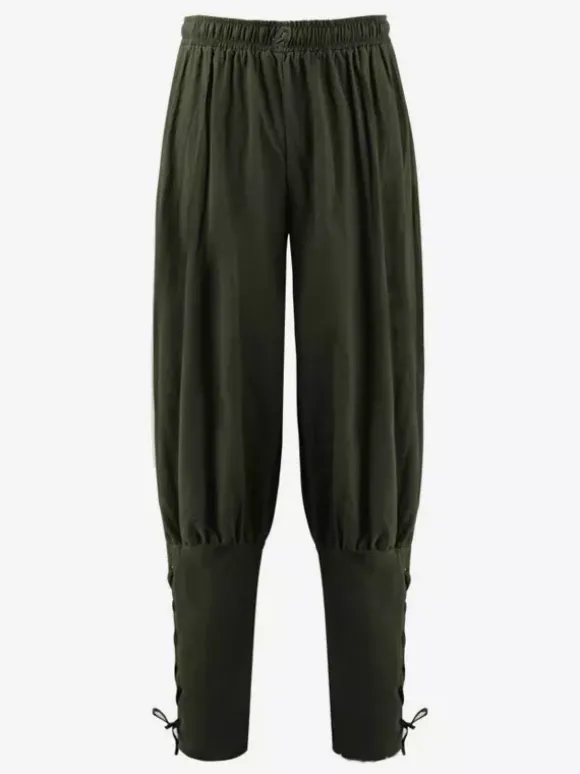 Pantalon Vintage à lacets pour hommes Style aristocrate jambes larges Costumes rétro en coton pour Halloween