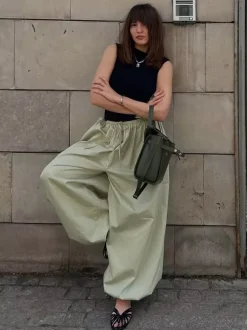 Pantalon ballon à taille élastique pour femme 2026