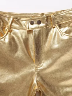 Pantalon Homme Chic Naturel Taille Droite Pantalon Homme Doré