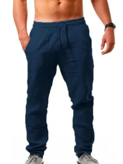 Pantalon Homme Chic Taille Naturelle Droite Kaki Pantalon Homme
