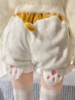 Pantalon Lolita Bloomers Lolita à volants de style ROCOCO blanc