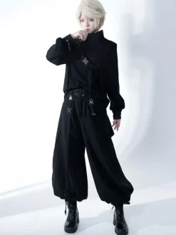 Pantalon Lolita Steampunk Harem Lolita Noir