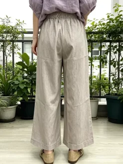 Pantalon noir en polyester