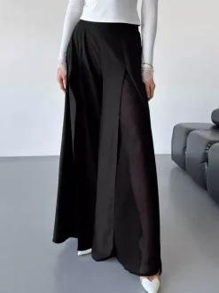 Pantalon noir taille haute