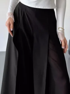 Pantalon noir taille haute