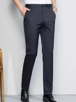 Pantalons décontractés pour hommes Slim Fit Straight Pantalons pour hommes de printemps et d'été