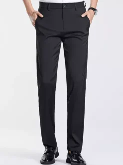 Pantalons décontractés pour hommes Slim Fit Straight Pantalons pour hommes de printemps et d'été