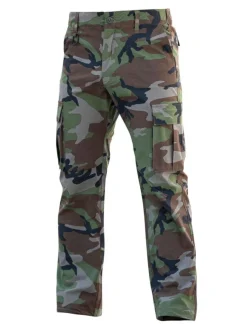 Pantalons pour hommes Casual Irregular Camouflage Taille naturelle coupe fuselée Hunter Green Pantalons pour hommes