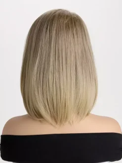 Perruque Bob mi-longue avec frange aérienne Perruque synthétique vintage pour femme 2026