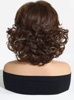 Perruque synthétique châtain clair courte pour femme