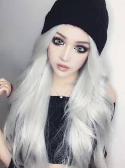 Perruque de cheveux Lolita longue fibre douce résistante à la chaleur Déguisements Halloween