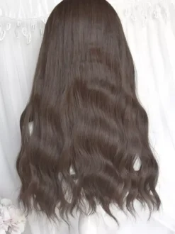 Perruques Lolita Style ROCOCO longues fibres résistantes à la chaleur accessoires Lolita marron clair