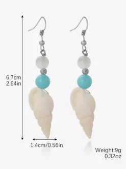 Petites boucles d'oreilles bohèmes en forme de conque pour femmes 2026