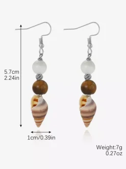 Petites boucles d'oreilles bohèmes en forme de conque pour femmes 2026