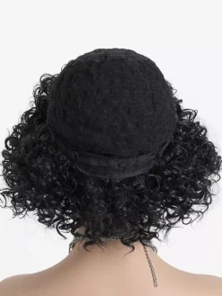 Petites perruques synthétiques quotidiennes à cheveux courts bouclés pour femmes 2026