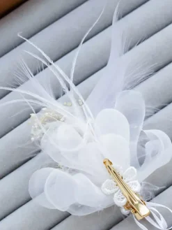 Pince à cheveux plumes coiffes de mariage accessoires de cheveux de mariée 1 pièce