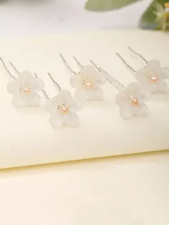 épingle à cheveux de mariage Accessoires de cheveux de perle en métal