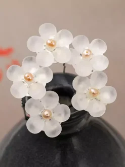épingle à cheveux de mariage Accessoires de cheveux de perle en métal