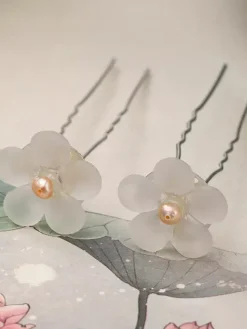épingle à cheveux de mariage Accessoires de cheveux de perle en métal
