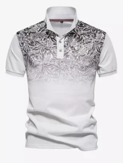 Polo pour homme col rabattu manches courtes boutons coupe régulière