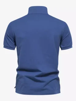 Polo pour homme col rabattu manches courtes boutons coupe régulière