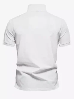 Polo pour homme col rabattu manches courtes boutons coupe régulière
