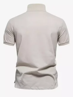 Polo pour homme col rabattu manches courtes boutons coupe régulière