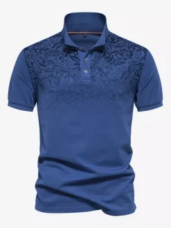 Polo pour homme col rabattu manches courtes boutons coupe régulière