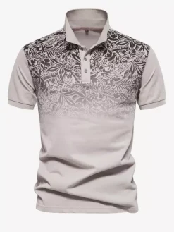 Polo pour homme col rabattu manches courtes boutons coupe régulière