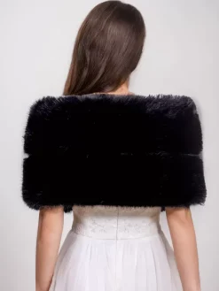 Poncho cape noir pour femme