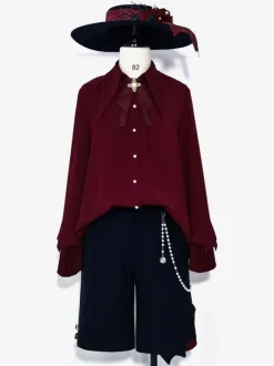 Pré-vente Gothic Lolita Bloomers Straight Red Lolita Shorts