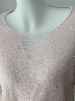 Pull en maille effet usé avec paillettes pour femme (2026)