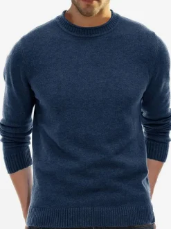 Pulls Homme Cardigan Maille Col Rond Automne Blanc Kaki