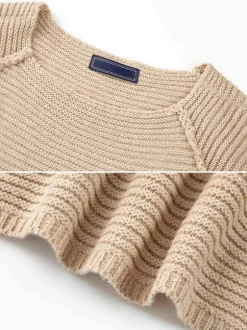 Pulls Homme Cardigan Maille Col Rond Printemps Abricot