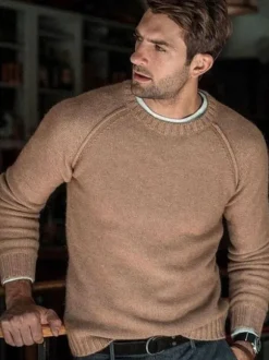 Pulls pour hommes Pulls pour hommes Bijou Col d'hiver Jaune Noir