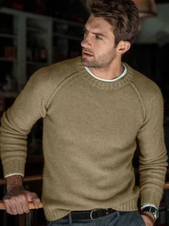 Pulls pour hommes Pulls pour hommes Bijou Col d'hiver Jaune Noir