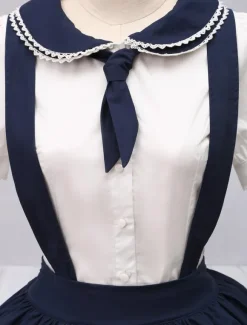 Pur coton bretelles jupe Lolita cou Déguisements Halloween