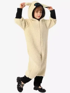 Pyjama Kigurumi Onesie Mouton pour Enfants Combinaison Animale en Polyester