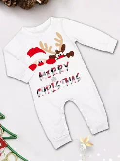 Pyjamas de Noël assortis pour toute la famille à carreaux imprimé rennes et Père Noël collection 2026
