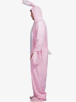 Pyjamas Kigurumi Onesie Halloween Combinaison en polyester rose pour adulte Costumes Kigurumi
