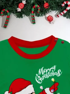 Pyjamas de Noël assortis pour toute la famille motif Père Noël dab noir et rouge collection 2026