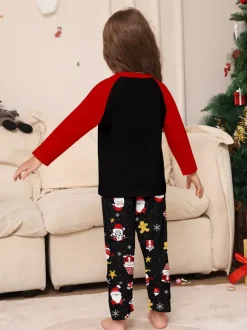 Pyjamas de Noël assortis pour toute la famille imprimé Père Noël vêtements de nuit pour femmes 2026