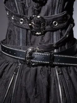 rentrée scolaireRobe gothique Lolita robe JSK élégante et sombre avec dentelle et volants tenue de cosplay