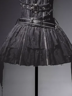 rentrée scolaireRobe gothique Lolita robe JSK élégante et sombre avec dentelle et volants tenue de cosplay
