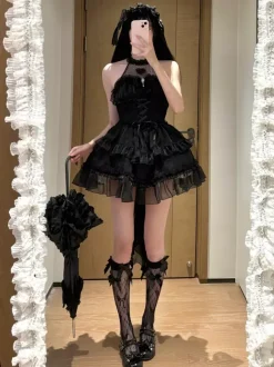 rentrée scolaireRobe Lolita gothique pastel à volants et lacets rose et blanc style romantique robe Hime Lolita