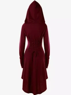 Robe à capuche style Renaissance médiévale pour femme tenue elfique pour Halloween et cosplay