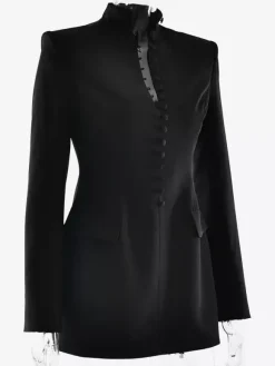 Robe blazer mini cintrée à boutons structurée et moderne collection 2026