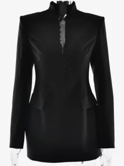 Robe blazer mini cintrée à boutons structurée et moderne collection 2026